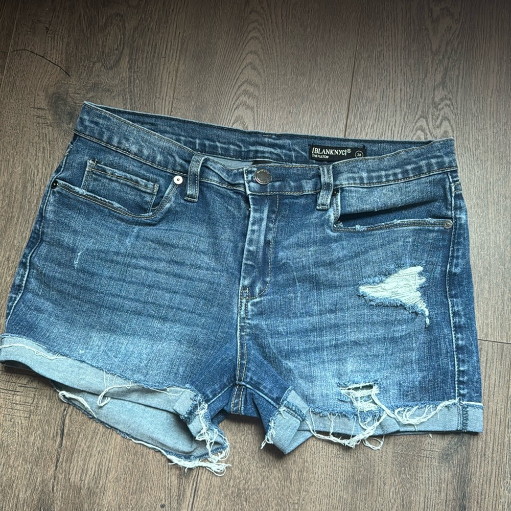 BlankNYC the Fulton Jean Shorts Distressed size 28 Denim Women's EUC